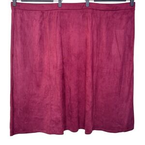 Susan Graver A-Line Skirt Women's 5X Burgundy Pull-On Knit NWOT Classic Workwear